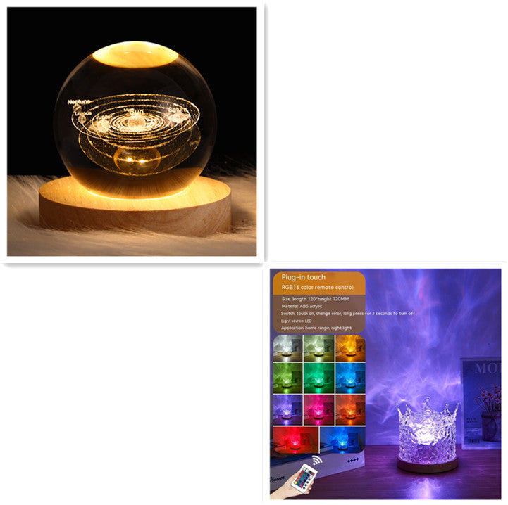 Magical Water Ripple LED Lamp – Cozy RGB Night Glow