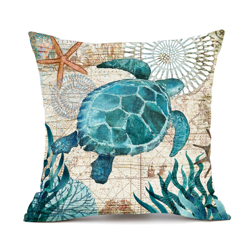 Sea Turtle Cushion Covers – Cozy Coastal Home Vibes