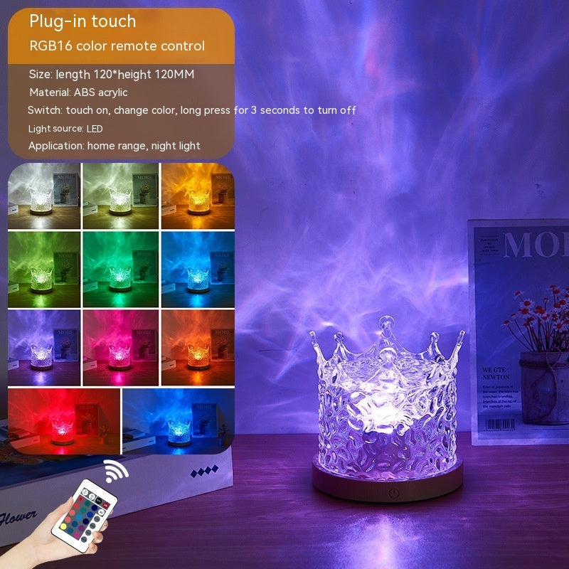 Magical Water Ripple LED Lamp – Cozy RGB Night Glow