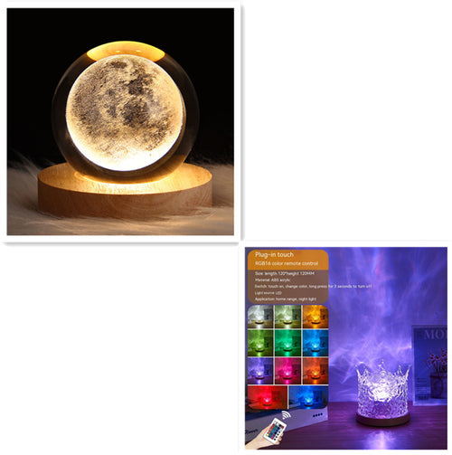 Magical Water Ripple LED Lamp – Cozy RGB Night Glow